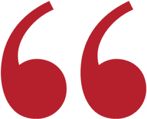 red closing quotation marks