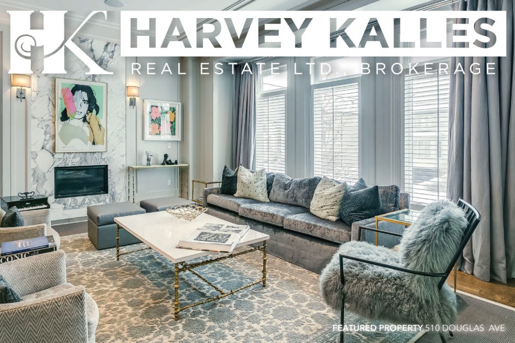 Harvey Kalles Real Estate Update graphic with home interior shot